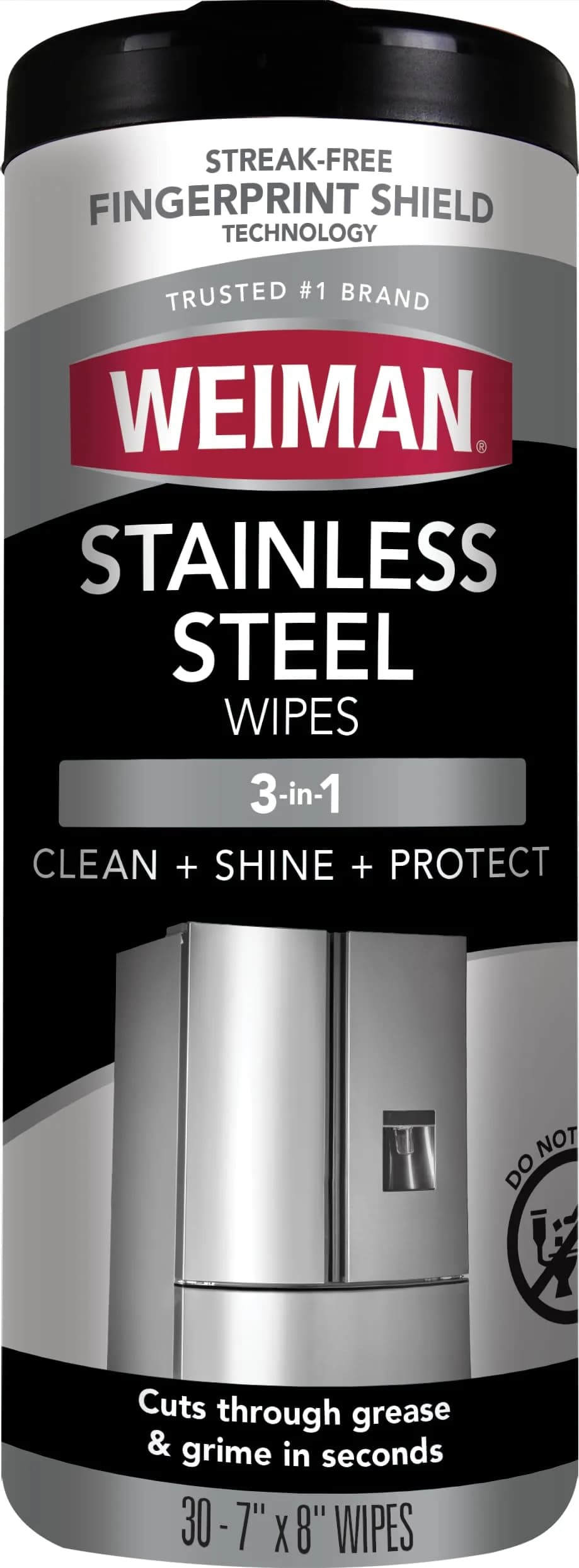Weiman Stainless Steel Cleaner & Polisher Wipes 30 Ct | Cleans, Polishes & Protects Appliances - main product image