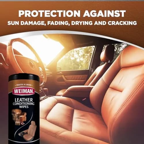 Weiman Leather Cleaner & Conditioner Wipes With UV Protection, 30 ct | Prevents Cracking & Fading on Auto Seats, Shoes, Purses thumbnail 6