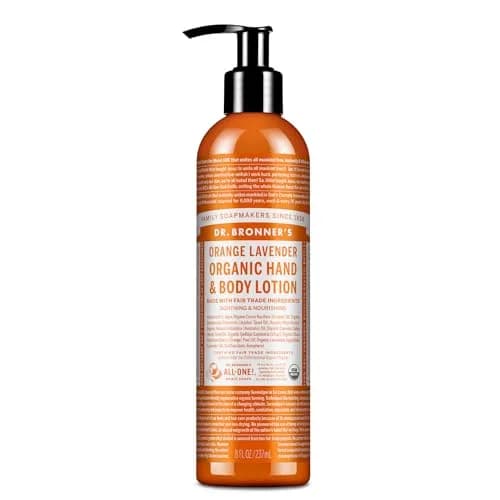 Dr. Bronner's Organic Lotion Patchouli Lime 236ml (8 Fl Oz) | USDA Organic & Fair Trade Ingredients — Orange Lavender