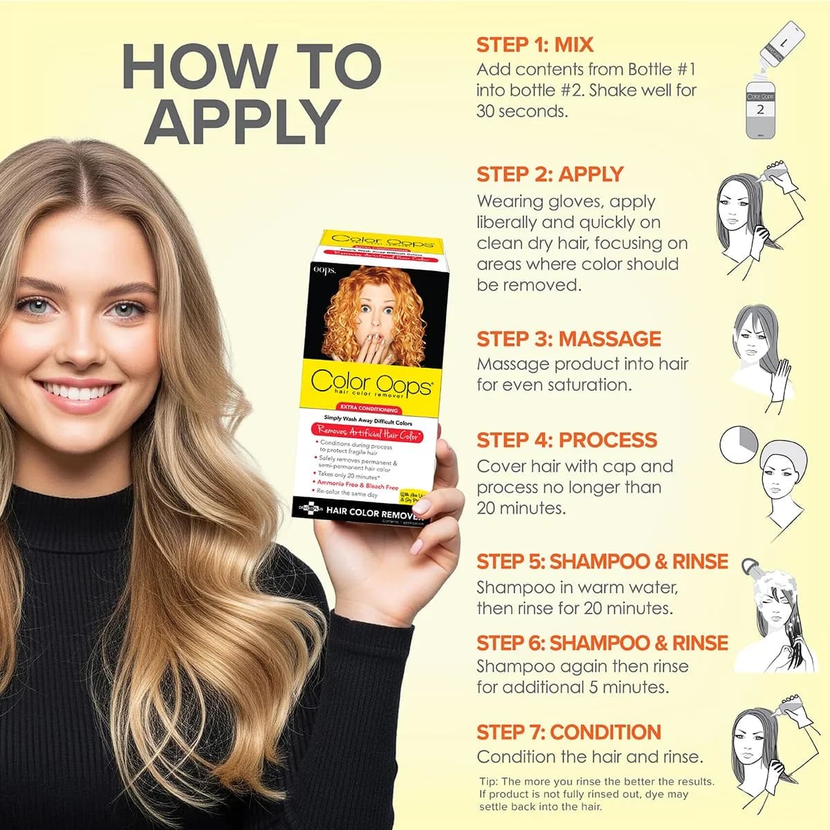 Color Oops Extra Conditioning Hair Color Remover 150ml (5 fl oz) | Safely Removes Permanent Dye - view 5