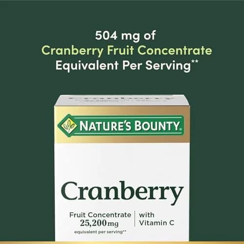 Nature's Bounty Cranberry Dietary Supplement 25,200Mg | Urinary & Immune Support (70-120 chars) thumbnail 3