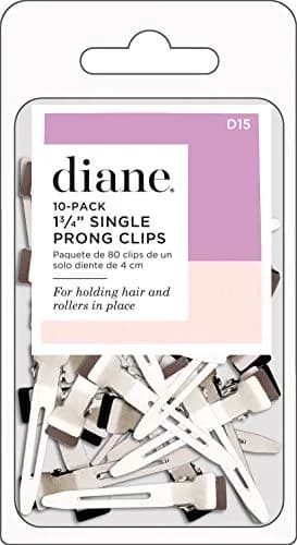Diane Single Prong Hair Styling Clips for Pin Curls 1.75 Inches | Rust-Proof Nickel-Plated Steel, 80 Pack thumbnail 3