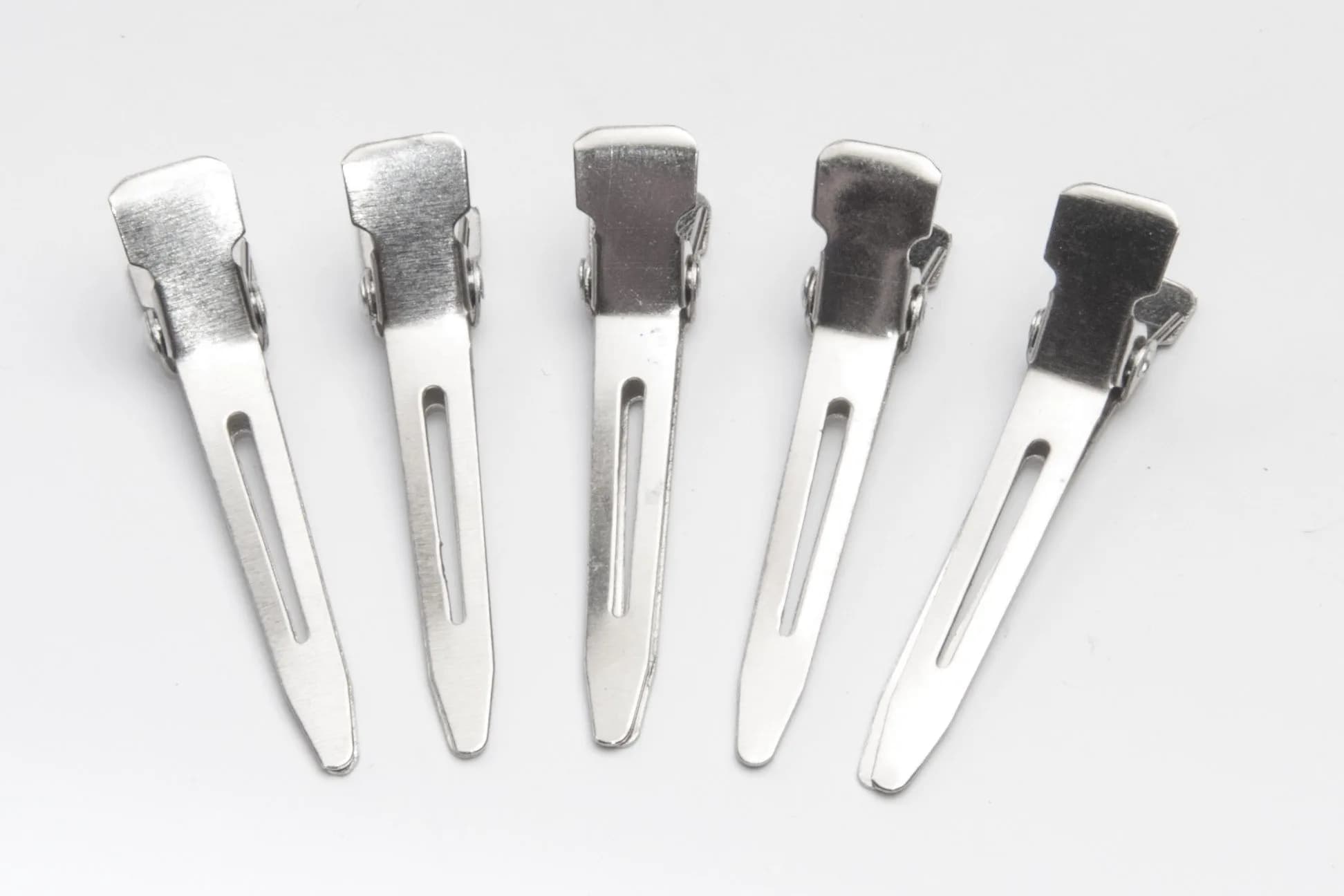 Diane Single Prong Hair Styling Clips for Pin Curls 1.75 Inches | Rust-Proof Nickel-Plated Steel, 80 Pack — Silver