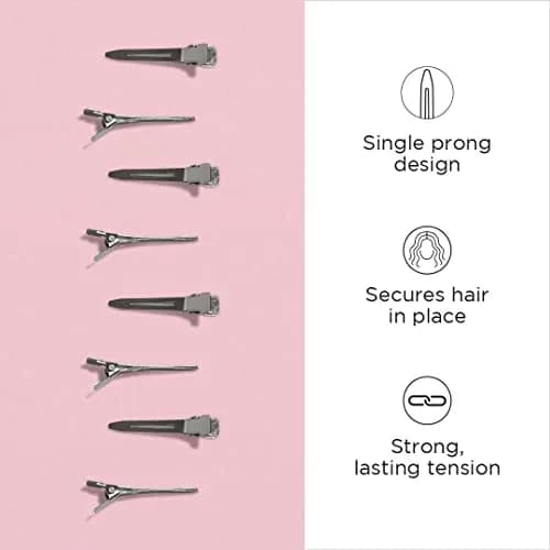 Diane Single Prong Hair Styling Clips for Pin Curls 1.75 Inches | Rust-Proof Nickel-Plated Steel, 80 Pack thumbnail 2