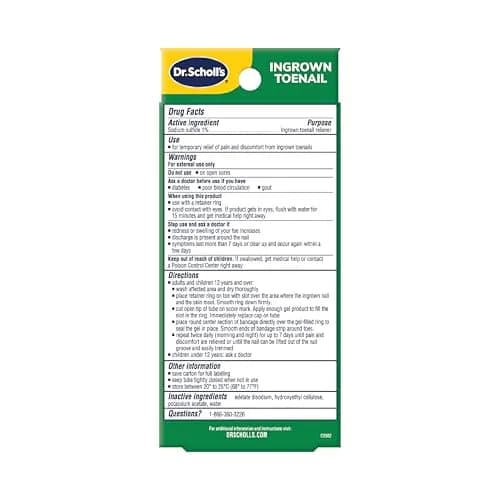 Dr. Scholl's Ingrown Toenail Pain Reliever Medicated Gel 0.3 Oz (8.87 ml) | Proven OTC Pain Relief thumbnail 8