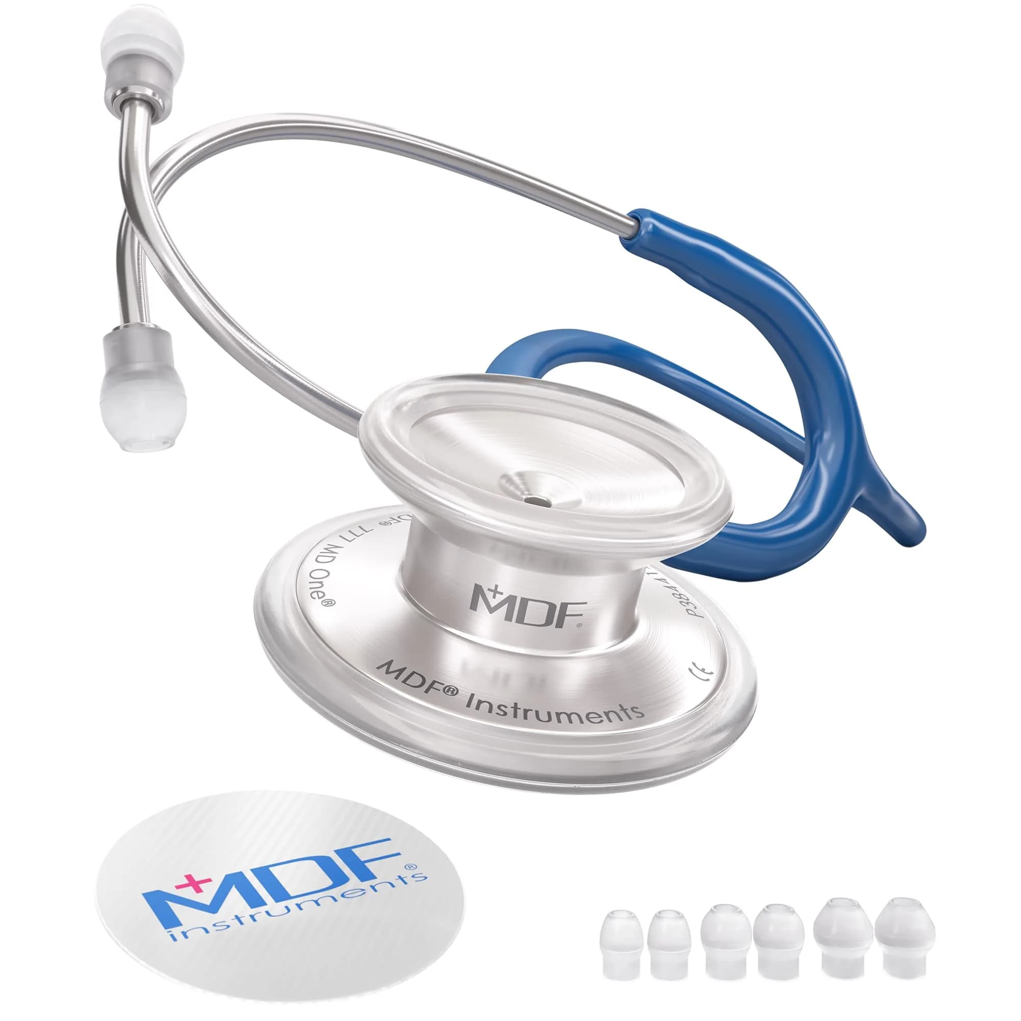 MDF Instruments MD One Stainless Steel Adult Stethoscope Royal Blue Tube | Acoustic Precision & Durability