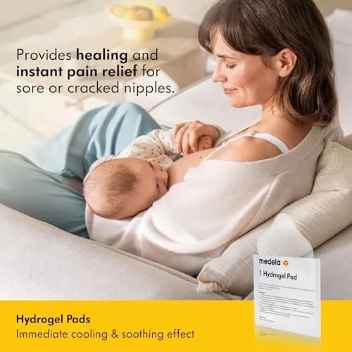 Medela Hydrogel Pads for Sore Nipples | Cooling Moisture Supports Natural Healing, Pack of 4 thumbnail 2