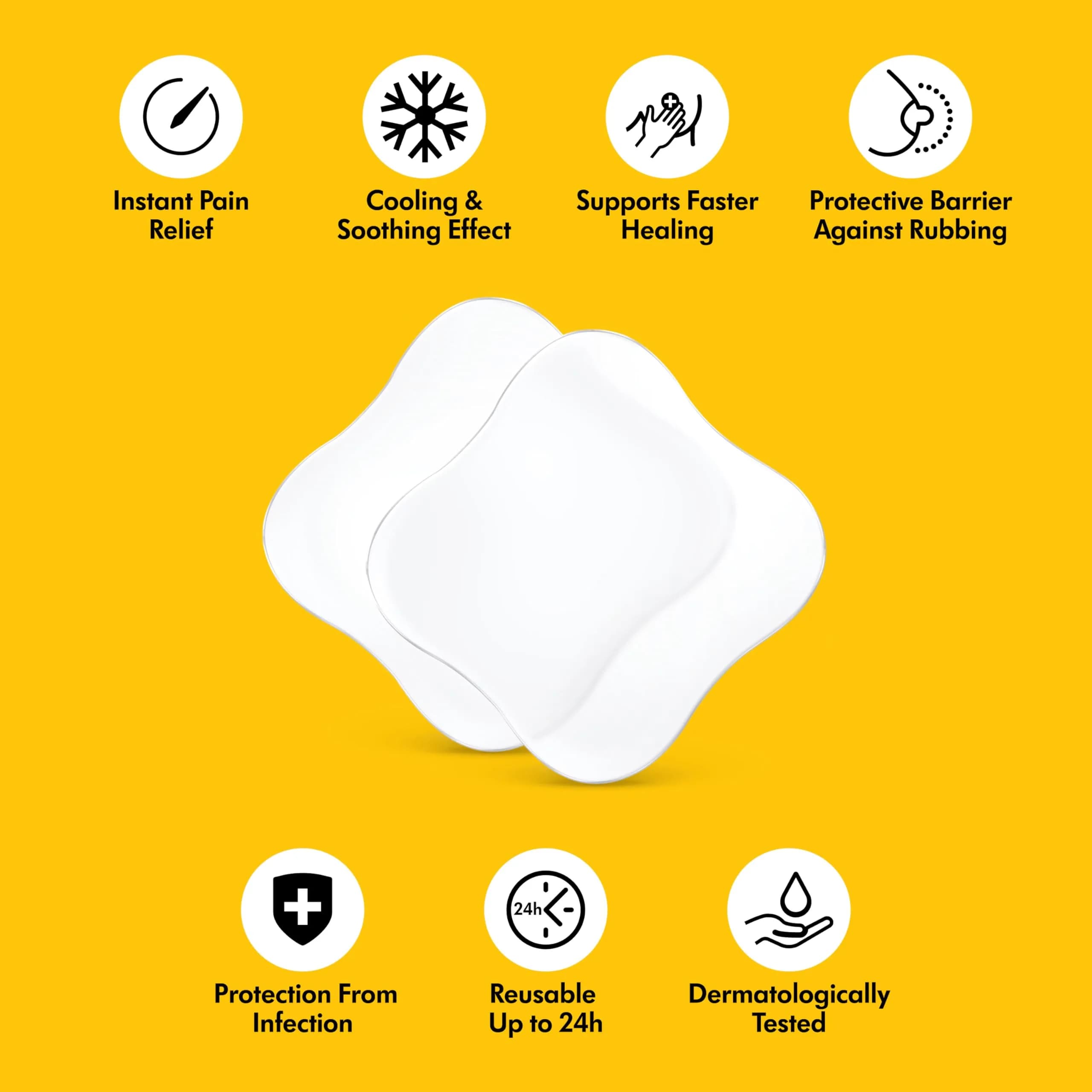 Medela Hydrogel Pads for Sore Nipples | Cooling Moisture Supports Natural Healing, Pack of 4 - view 3