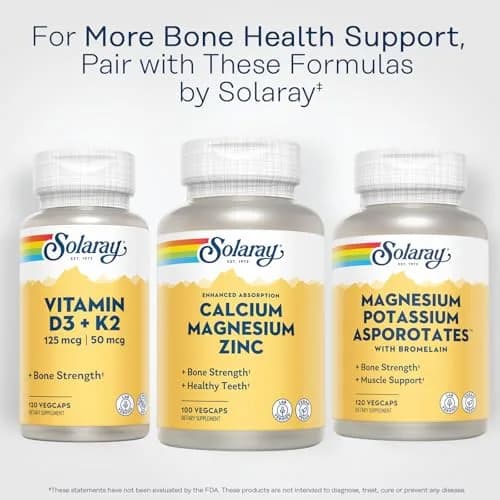 Solaray Calcium Magnesium Zinc, 100 CT | Supports Bone & Heart Health, Immune Boost, Vegan thumbnail 6