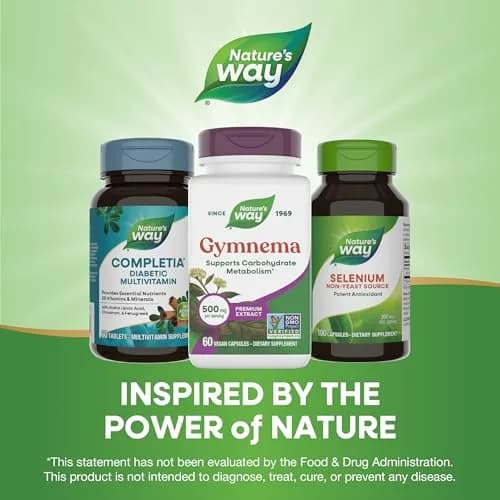 Nature's Way Gymnema Premium Extract 500 mg 60 Capsules | Supports Carbohydrate Metabolism thumbnail 7