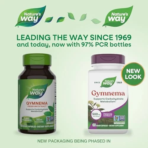 Nature's Way Gymnema Premium Extract 500 mg 60 Capsules | Supports Carbohydrate Metabolism thumbnail 2