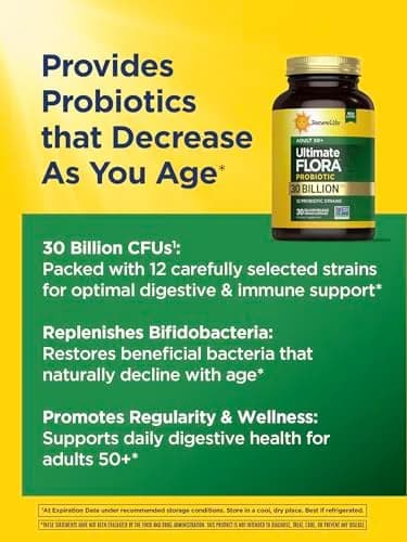 Renew Life Ultimate Flora Adult 50+ Probiotic 30 Billion CFU | Supports Digestive & Immune Health (100 words) thumbnail 4