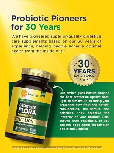 Renew Life Ultimate Flora Adult 50+ Probiotic 30 Billion CFU | Supports Digestive & Immune Health (100 words) thumbnail 5