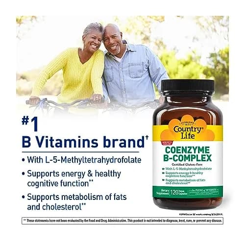 Country Life Coenzyme B-Complex 120 Capsules | Supports Energy & Brain Function thumbnail 4