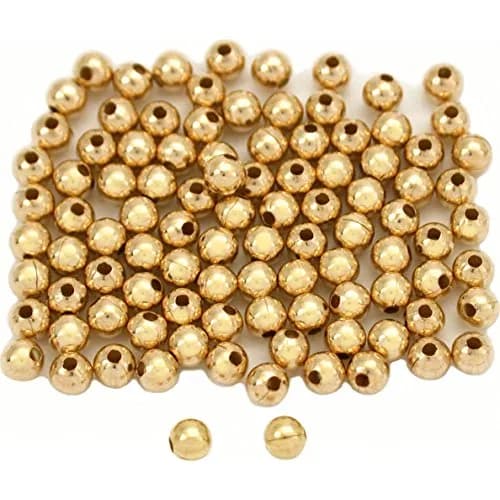 FindingKing 14K Gold Filled Ball Beads 2.5mm (0.1 inch) | Smooth Polished Craft Beads thumbnail 1