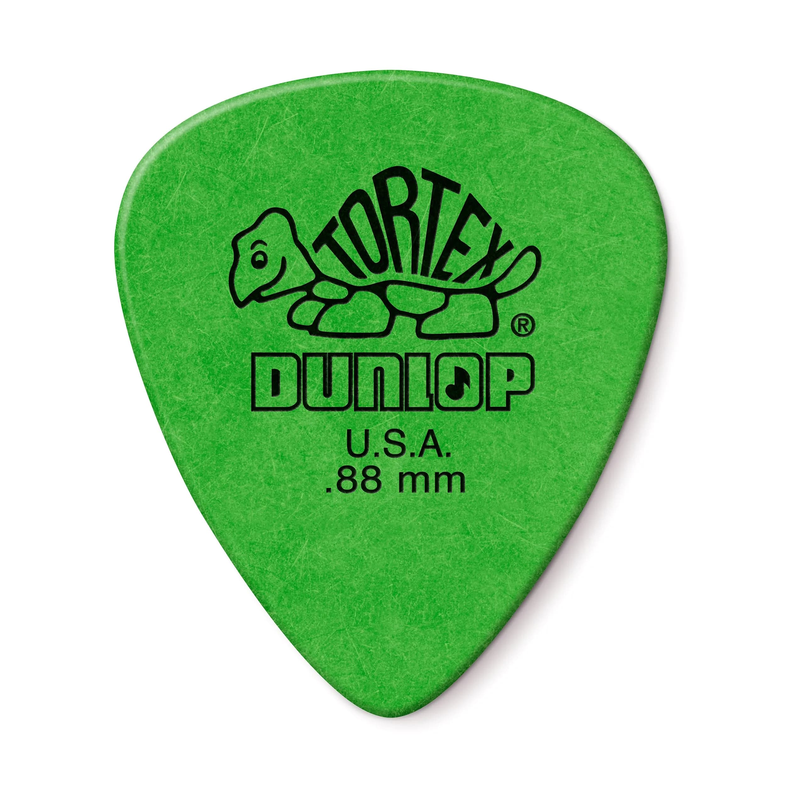 Jim Dunlop Tortex Standard Guitar Picks .88mm Green - 36 Pack | Bright Snappy Attack - main product image