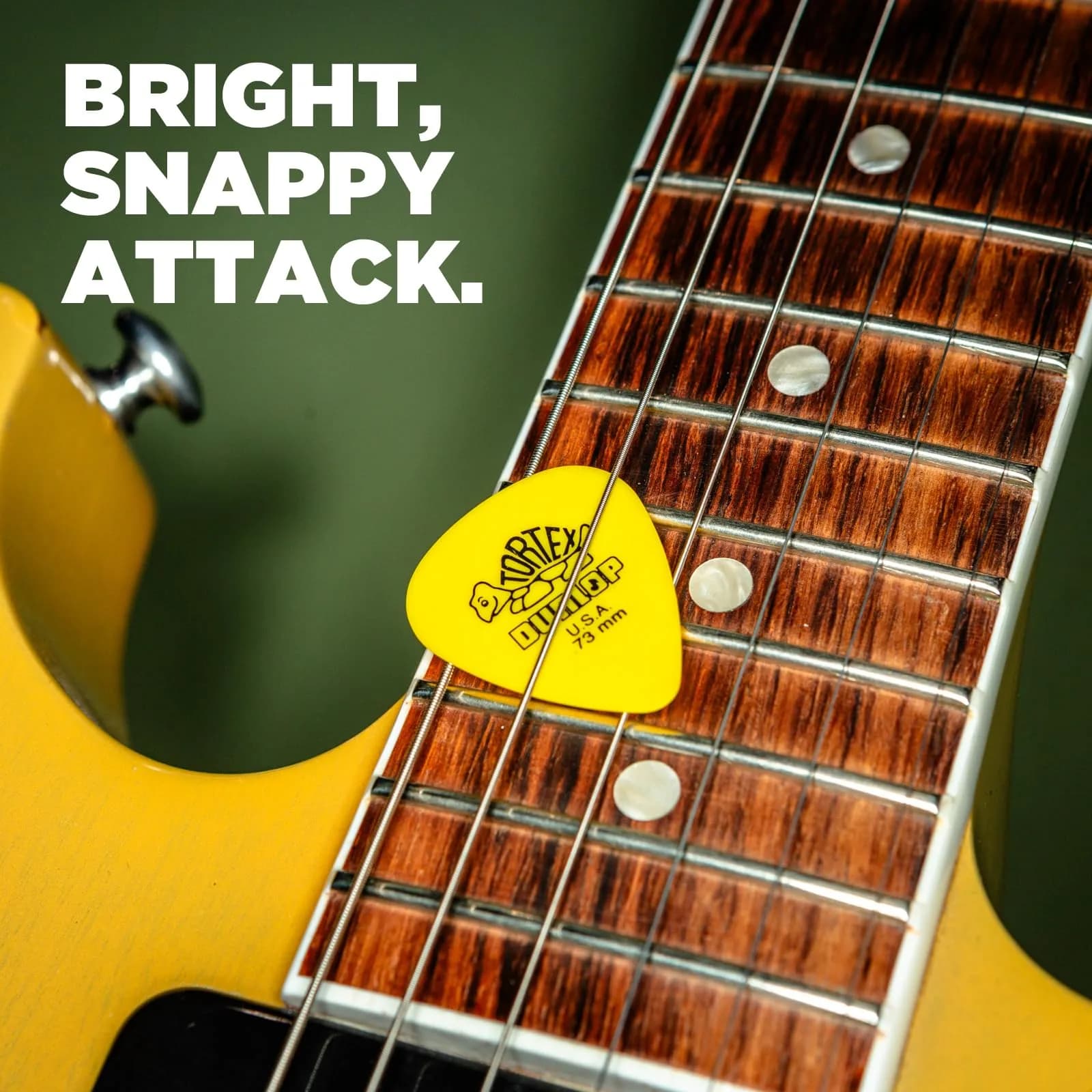 Jim Dunlop Tortex Standard Guitar Picks .88mm Green - 36 Pack | Bright Snappy Attack - view 3