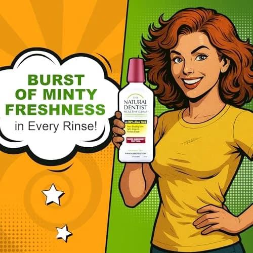 The Natural Dentist Peppermint Twist Mouthwash 499ml (16.9 Fl Oz) | Alcohol-Free Daily Rinse thumbnail 5