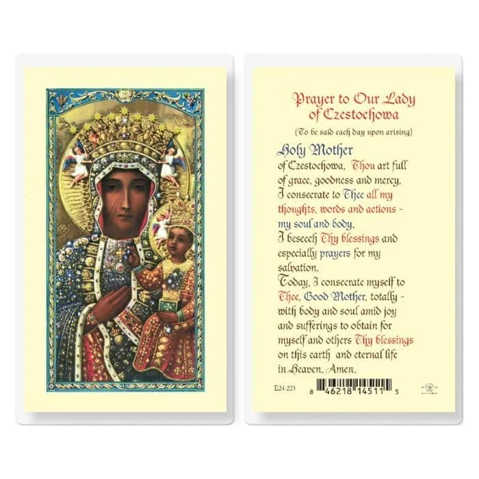 StealStreet Prayer to Our Lady of Czestochowa Holy Cards | Religious Wall Decor 4.5 x 2.5 inches thumbnail 2
