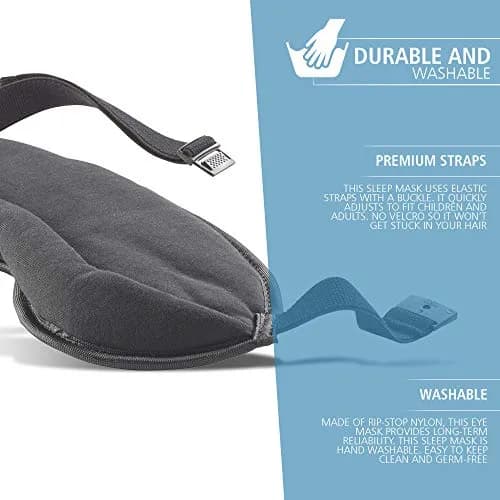 Lewis N. Clark Comfort Sleep Mask | Light Blocking & Adjustable | Gray thumbnail 2