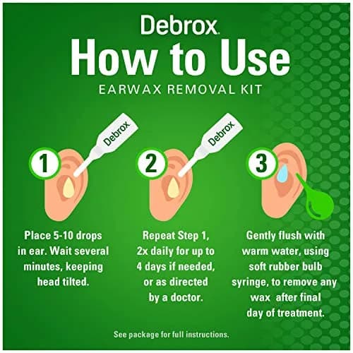 Debrox Ear Wax Removal Kit with Bulb Syringe & 0.5 Fl Oz Drops | Doctor Recommended Microfoaming Action thumbnail 5