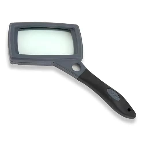 Carson SureGrip Series 2X Power Glass Magnifier with Hands-Free Fold-out Stand (SG-16) | Sharp, Durable & Ergonomic thumbnail 1