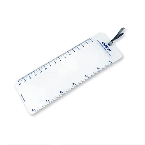 Carson MagniMark 3x Fresnel Bookmark Magnifier with 6-Inch Ruler | Lightweight, Thin & Light for Reading & Low Vision thumbnail 1