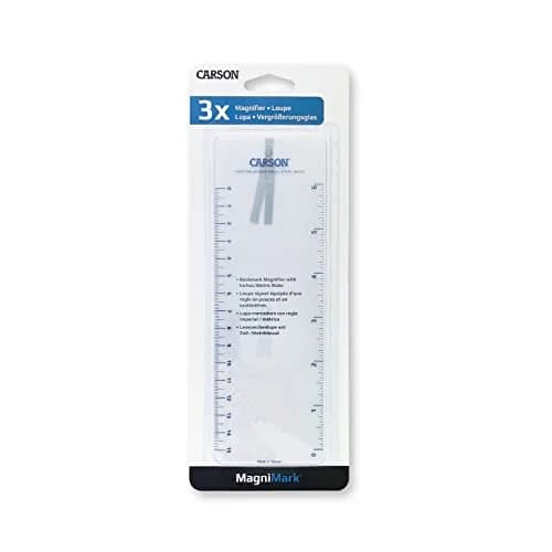 Carson MagniMark 3x Fresnel Bookmark Magnifier with 6-Inch Ruler | Lightweight, Thin & Light for Reading & Low Vision thumbnail 4