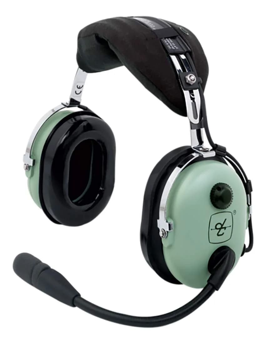 David Clark H10-13.4 Aviation Headset | Over Ear, Noise Cancellation, 5 Feet Cable, Green