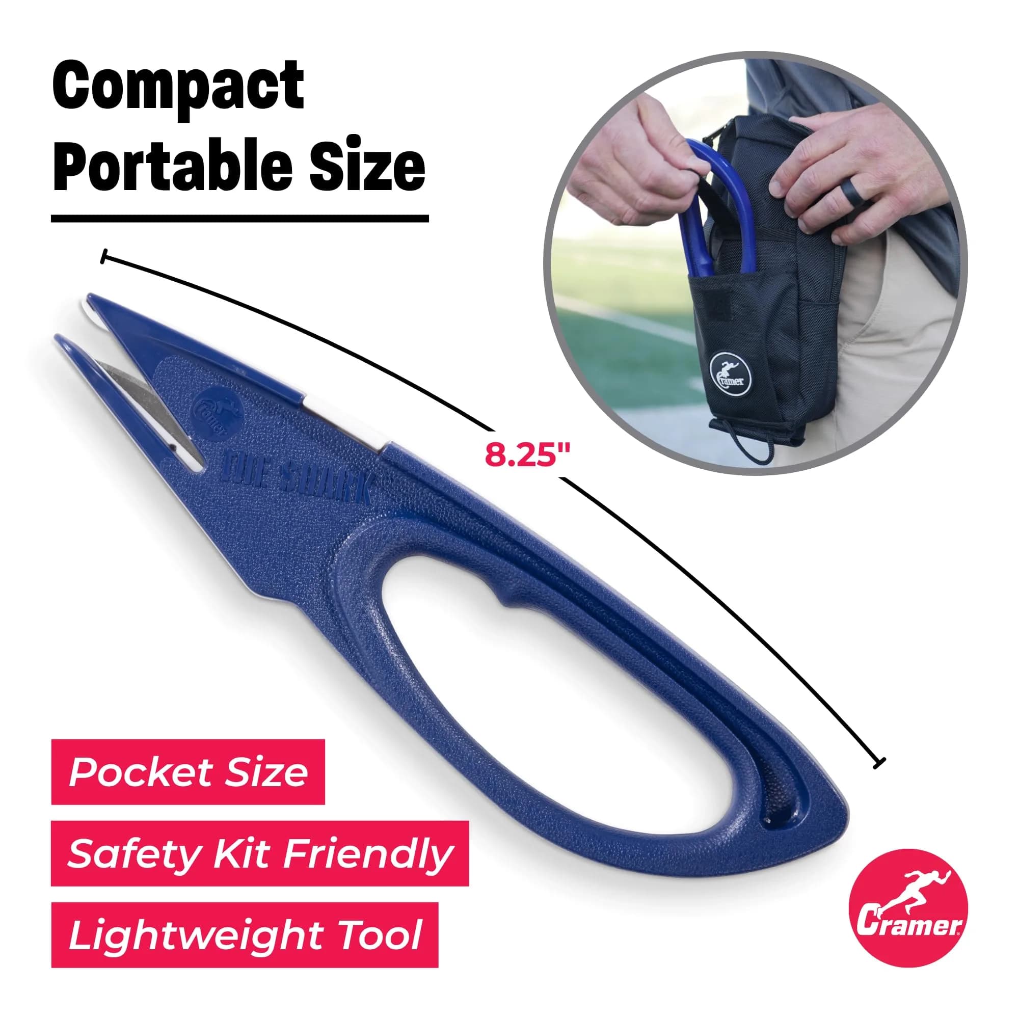 Cramer Shark Tape Cutter & Remover Standard Tape Cutter | Safe Edge Scissors for Athletic Tape & Bandages - view 3