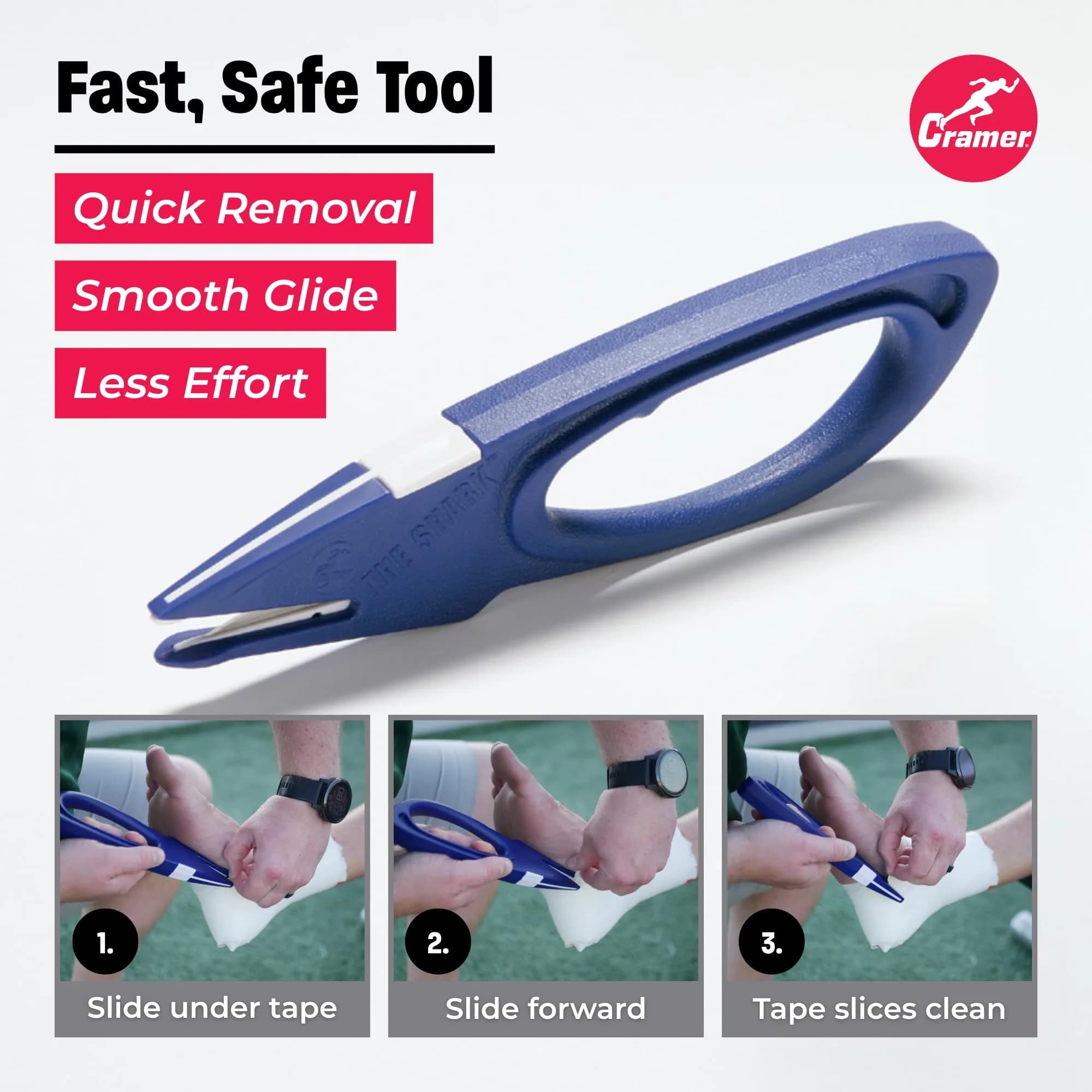 Cramer Shark Tape Cutter & Remover Standard Tape Cutter | Safe Edge Scissors for Athletic Tape & Bandages - view 4