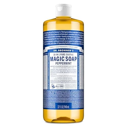 Dr. Bronner's Pure-Castile Liquid Soap Lavender 236ml (8 Fl Oz) | Gentle Face, Body, Baby & Sensitive Skin Cleanser — 32 Fl Oz