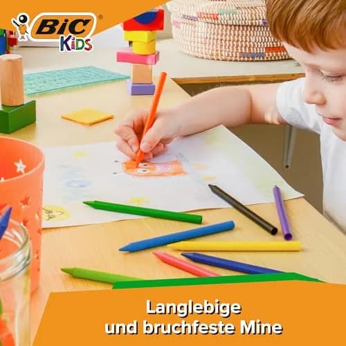 BIC Kids Plastidecor Colouring Crayons 24 Pack | Vibrant Assorted Colours for Kids 30+ Months thumbnail 4