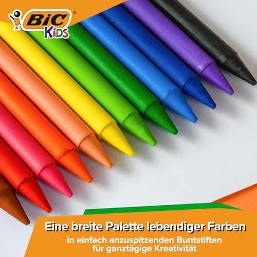 BIC Kids Plastidecor Colouring Crayons 24 Pack | Vibrant Assorted Colours for Kids 30+ Months thumbnail 6