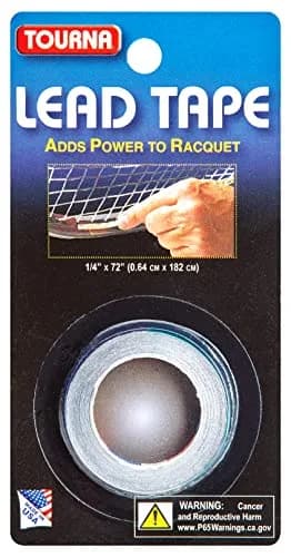 Tourna Lead Tape 1/4" Wide x 72" Long | Adds Power to Tennis Racquet Strokes thumbnail 1
