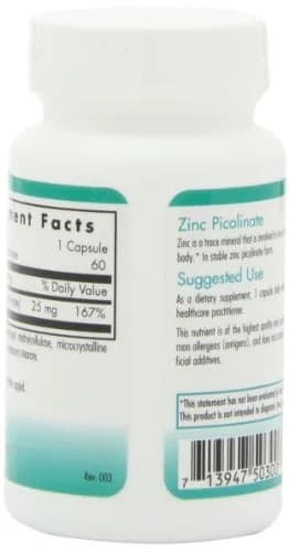 Allergy Research Group Zinc Picolinate 25 mg | Supports Immunity & Enzyme Function (70-120 chars) thumbnail 4