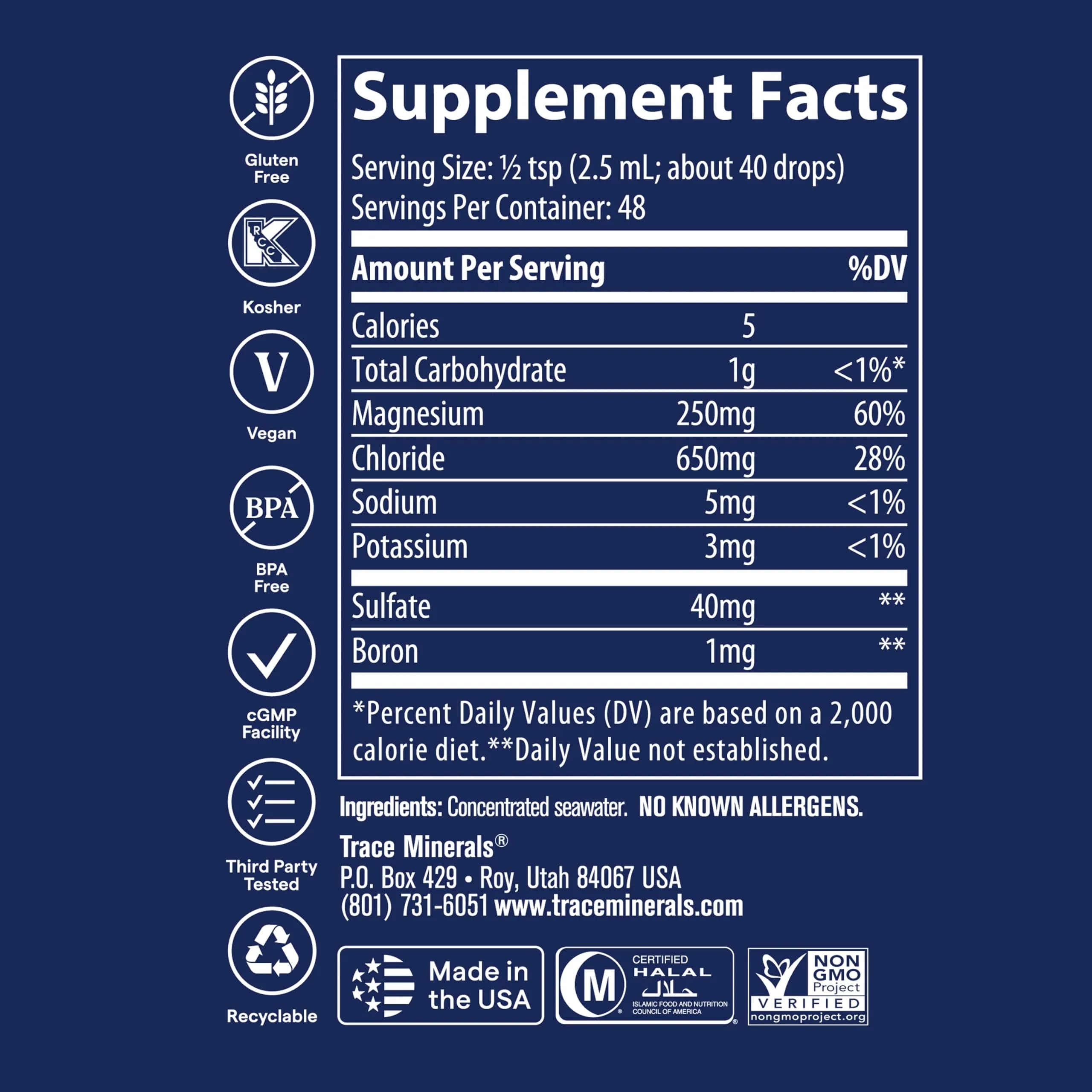Trace Minerals ConcenTrace Mineral Drops 118ml (4 Fl Oz) | Ionic Minerals for Energy & Hydration - view 3