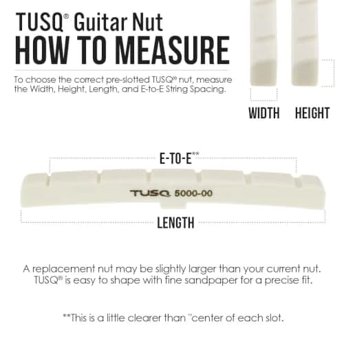 Graph Tech TUSQ Slotted Strat Style Guitar Nut PQ-5000-00 | Fits Fender Style Guitars thumbnail 6