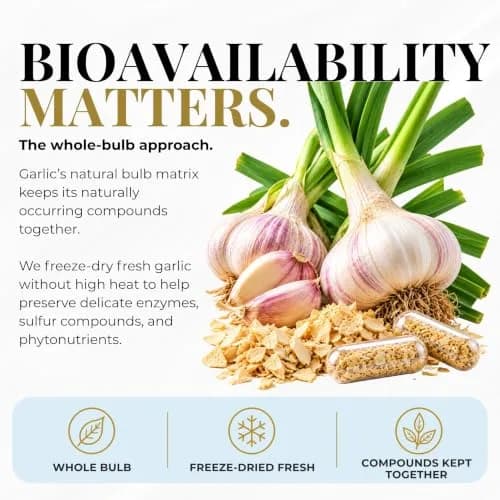ECLECTIC INSTITUTE Garlic Capsules 50 CT | Heart & Immune Support, US Grown, Vegan, Gluten-Free thumbnail 4