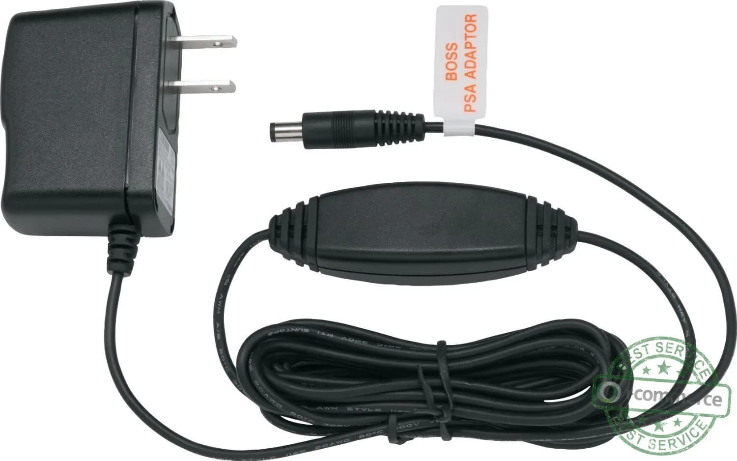 Boss PSA-120S Power Adapter | Industry Standard 120V AC, 10 ft Cable, Black, for BOSS Pedals & Instruments — Black