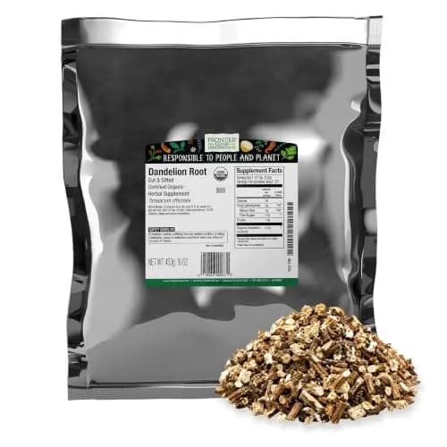 Frontier Dandelion Root Cut & Sifted ORGANIC 16-Ounces | Traditional Liver Herb with Vitamins thumbnail 1