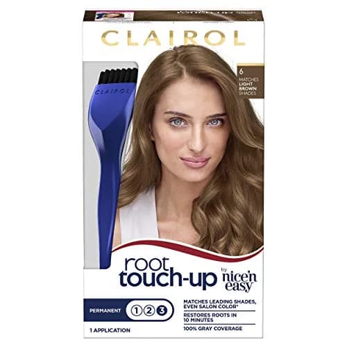 Clairol Root Touch-Up Permanent Hair Color Creme, 6 Light Brown, 1 Count | Blends Salon Shades in 10 Minutes thumbnail 1
