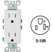 Leviton 15 Amp Decora Tamper-Resistant Duplex Electrical Wall Outlet, T5325-W, White | Child-Safe, Long-Lasting, UL & CSA Certified thumbnail 2