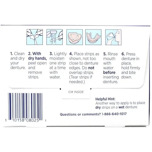 Super Poli-Grip Denture Adhesive Strips 40 Count | All-Day Comfort Seal thumbnail 9