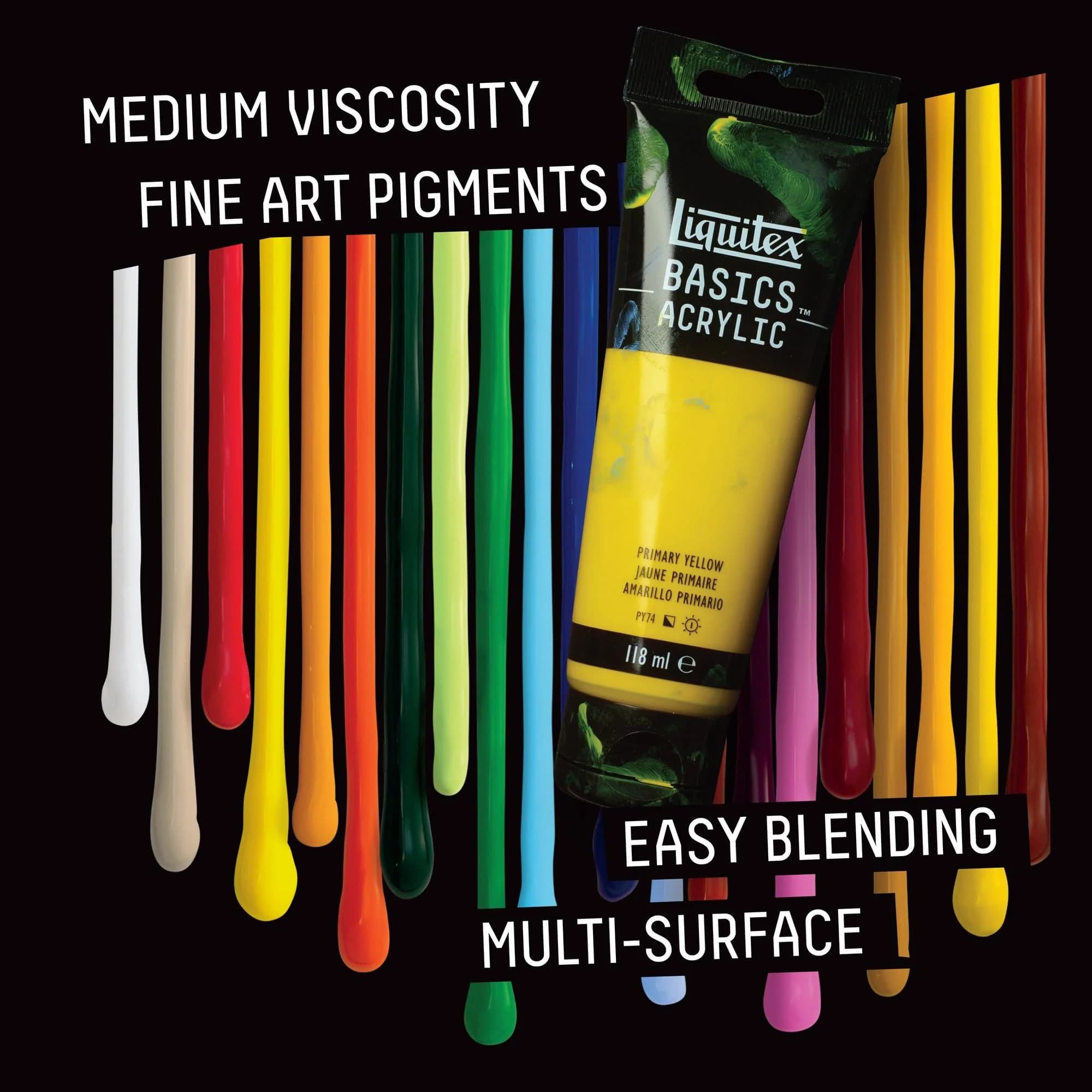 Liquitex BASICS Acrylic Paint Naphthol Crimson (4 oz / 118 ml) | Artist-Grade Heavy Body Paint - view 4