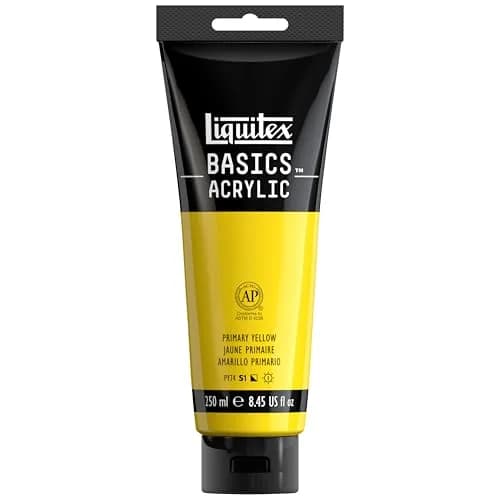 Liquitex BASICS Acrylic Paint, Primary Yellow, 118ml (4 oz) Tube | Artist-Quality Pigments for Beginners - main product image