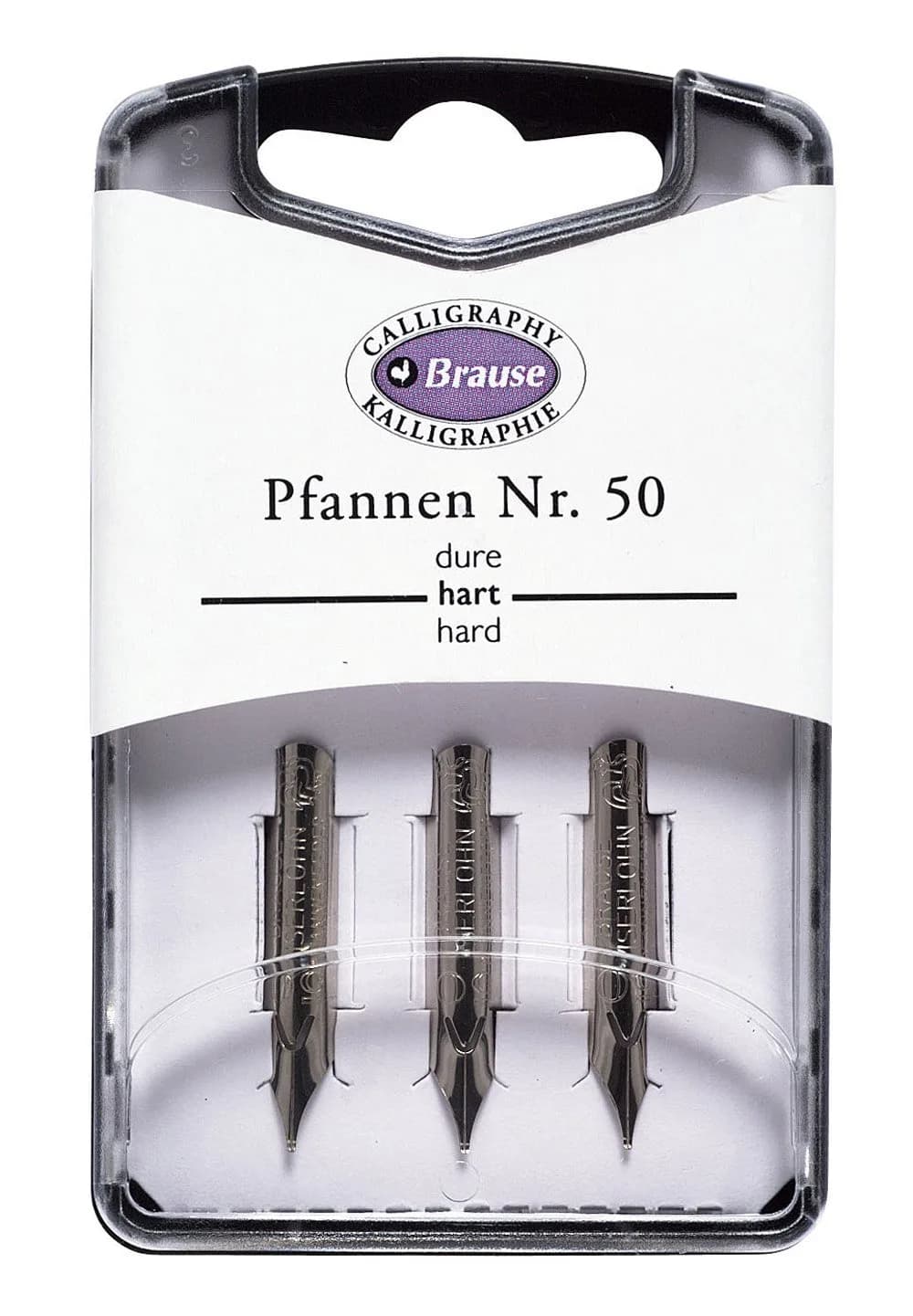 Brause Pfannen 50 Nibs 3 Pack, Clear | German-Made Calligraphy Nibs for Script Writing