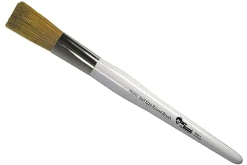 Bob Ross 1/2" Round Foliage Brush | Natural Bristle Artist Brush for Wet-on-Wet Technique thumbnail 2