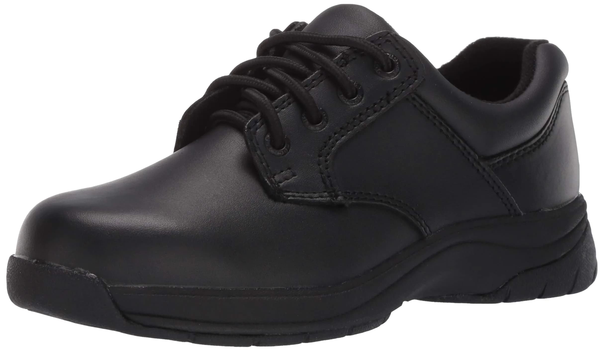 ROCKY SlipStop 911 Plain Toe Oxford Shoe, Black, Size 8 | Water-Resistant Full-Grain Leather Work Shoe — 8