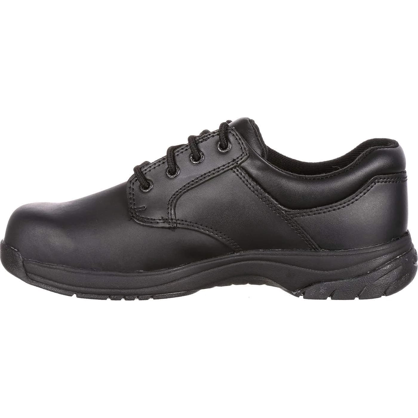 ROCKY SlipStop 911 Plain Toe Oxford Shoe, Black, Size 9(ME) | Water-Resistant Full-Grain Leather Work Shoe thumbnail 6